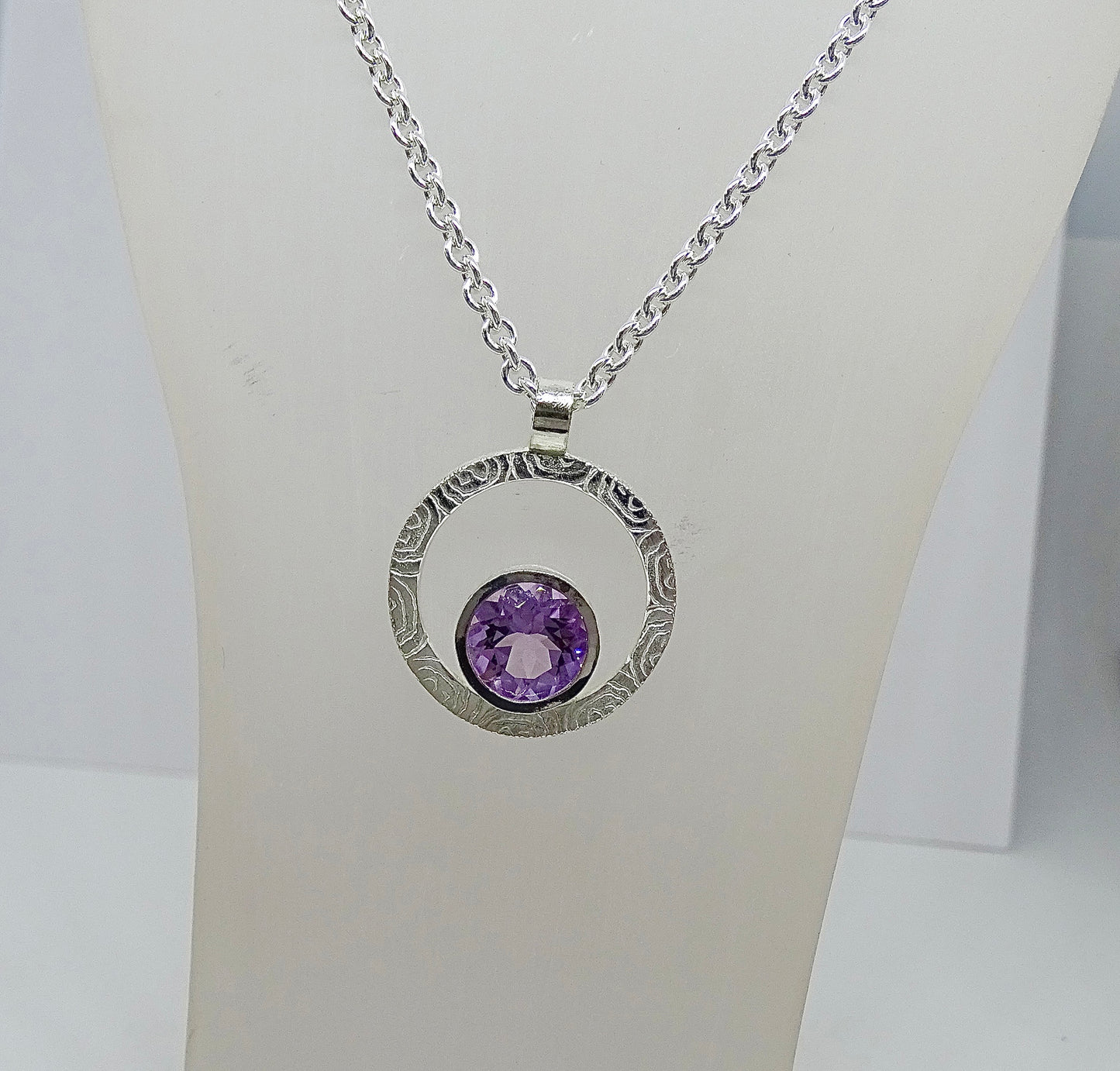 Spiral of Life Amethyst pendant