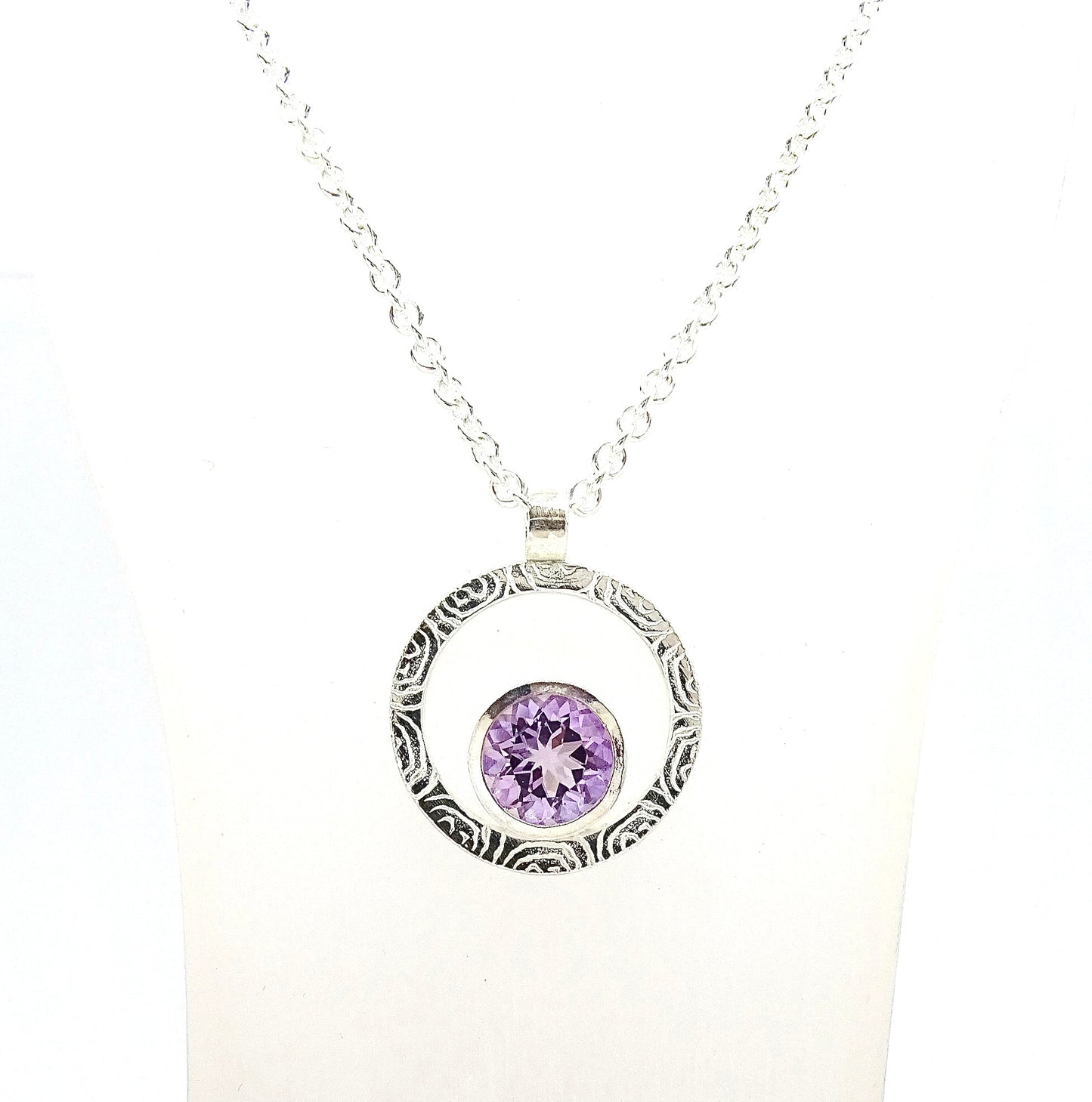 Spiral of Life Amethyst pendant