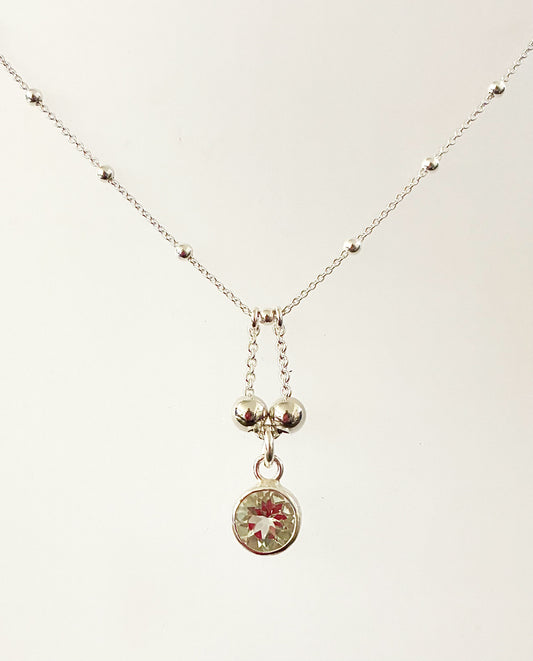Mint quartz & silver pendant