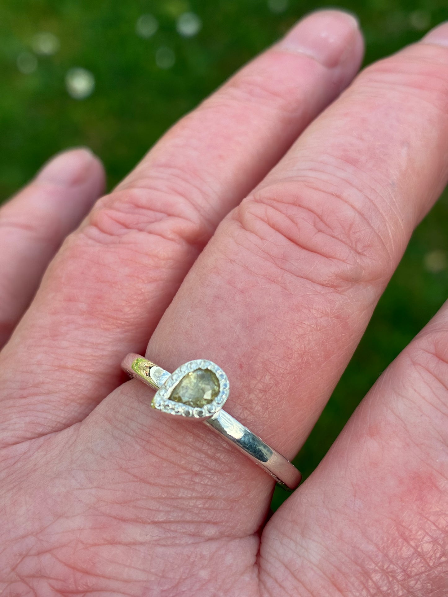 0.46ct yellow diamond ring.