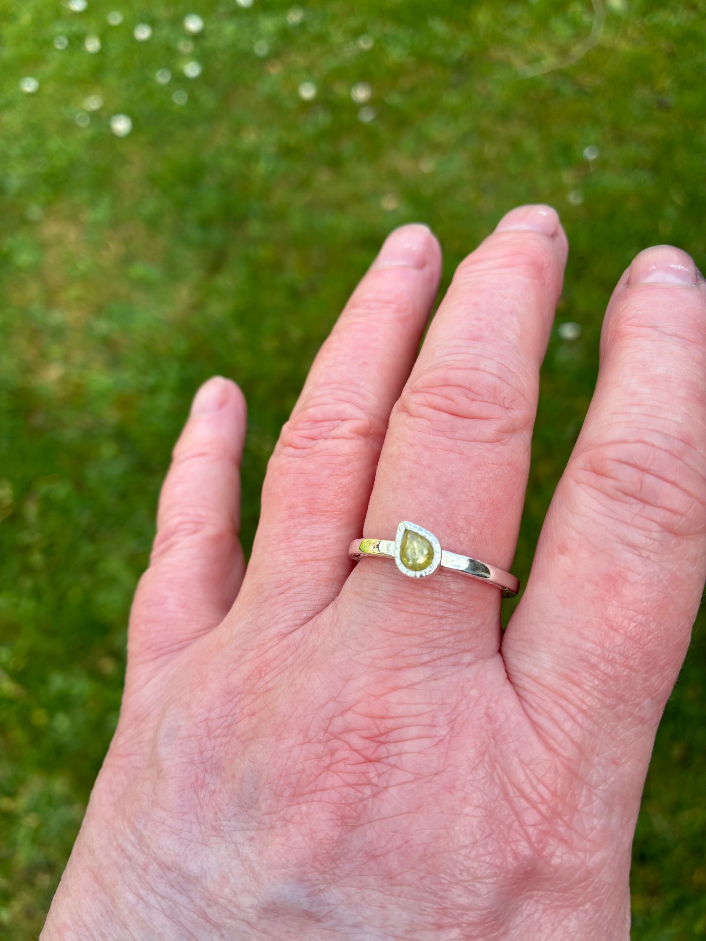 0.53ct. Yellow diamond ring.